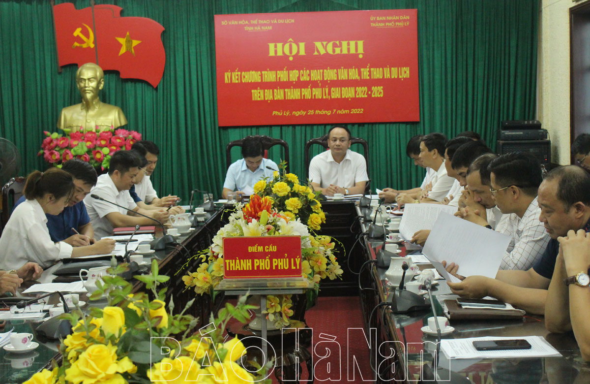 TP.Phủ Lý và Sở VH,TT&DL ký kết chương trình phối hợp tổ chức các hoạt động VH,TT&DL giai đoạn 2022 – 2025