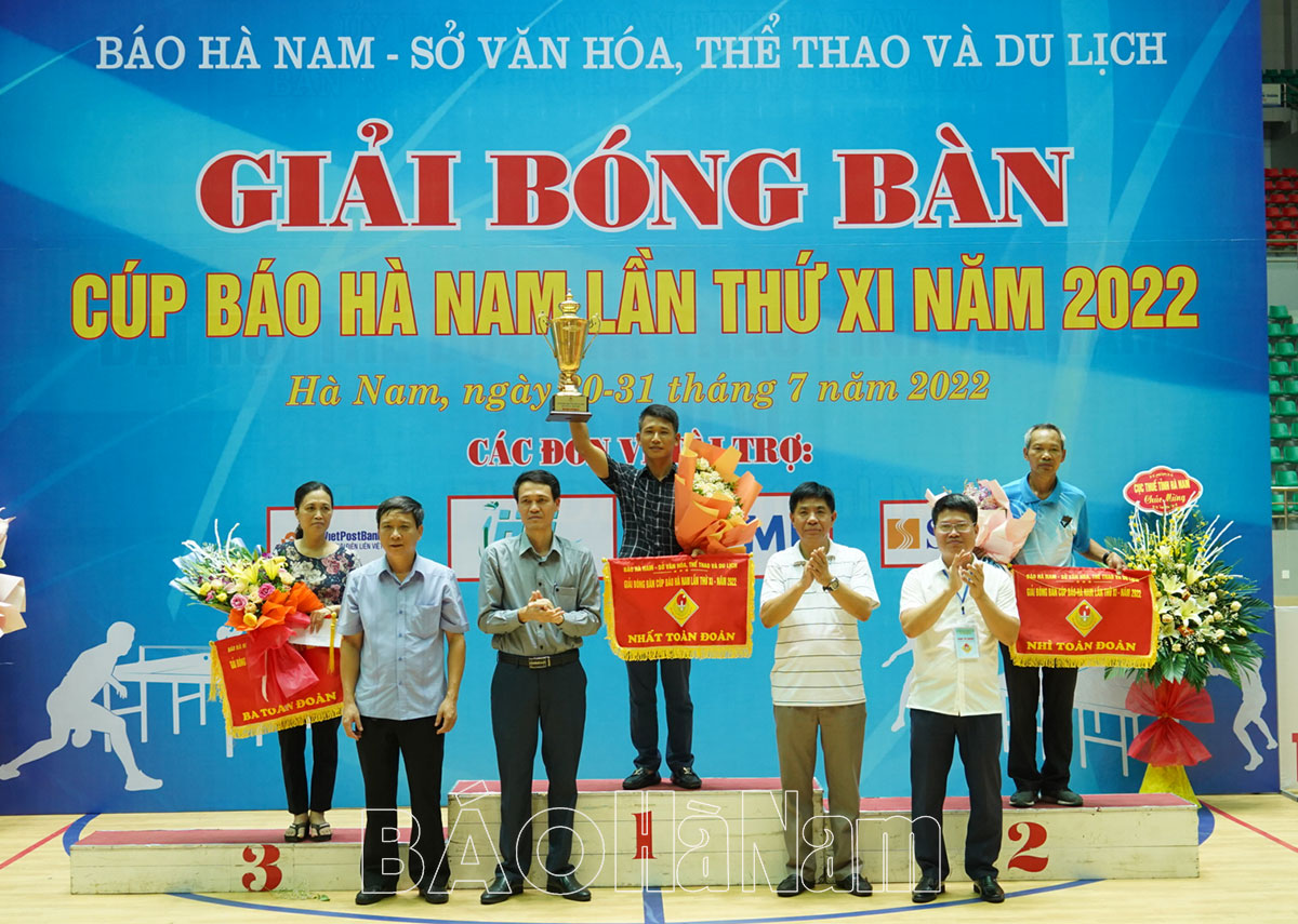 Thành phố Phủ Lý giành Cúp vô địch Giải Bóng bàn Cúp Báo Hà Nam lần thứ XI năm 2022