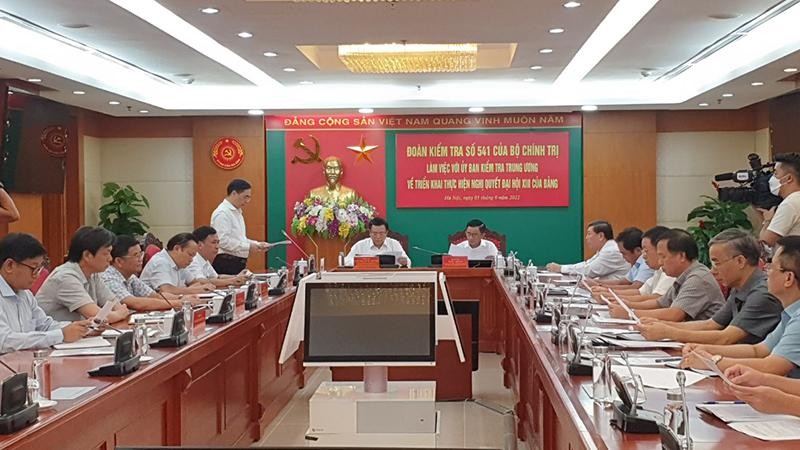 Triển khai Kế hoạch kiểm tra của Bộ Chính trị tại Ủy ban Kiểm tra Trung ương