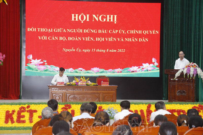 Xã Nguyễn Úy đối thoại giữa người đứng đầu cấp ủy, chính quyền với hội viên, đoàn viên, nhân dân