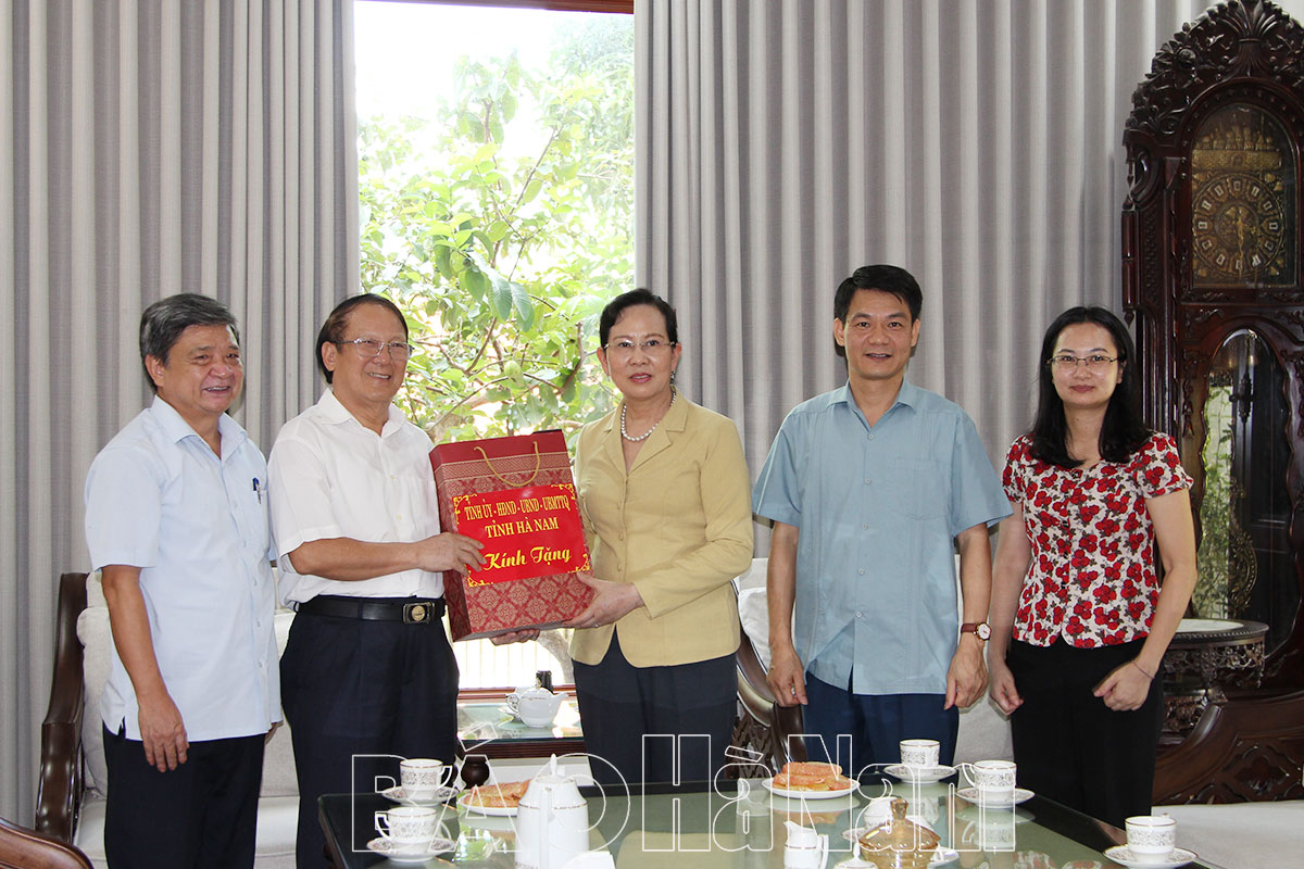 Đồng chí Bí thư Tỉnh ủy Lê Thị Thủy thăm, tặng quà nguyên cán bộ lãnh đạo chủ chốt của tỉnh qua các thời kỳ nhân dịp Quốc khánh 2/9