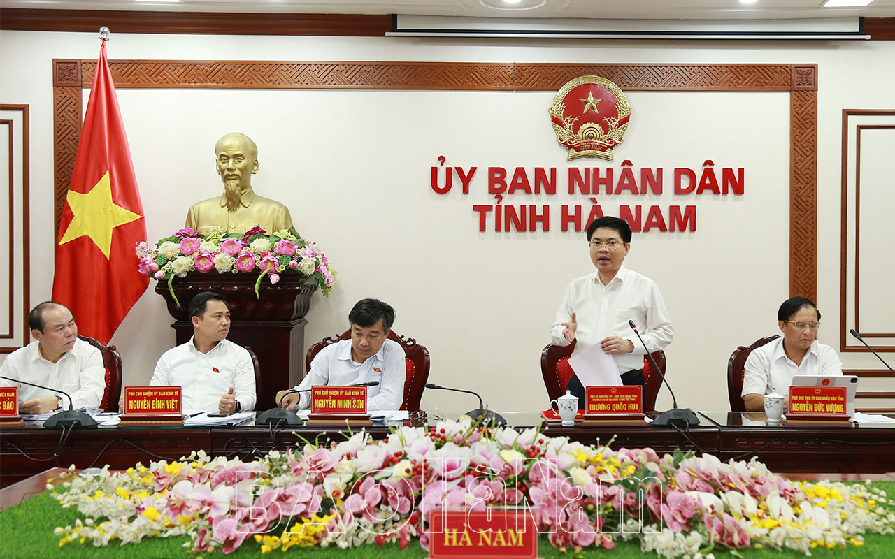 UBND tỉnh tiếp và làm việc với Đoàn công tác của Thường trực Ủy ban Kinh tế Quốc hội