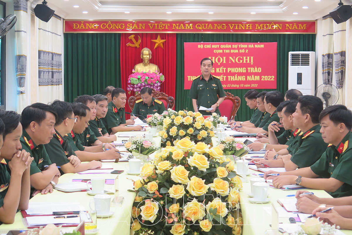 Cụm thi đua số 2 Bộ CHQS tỉnh tổng kết phong trào TĐQT năm 2022