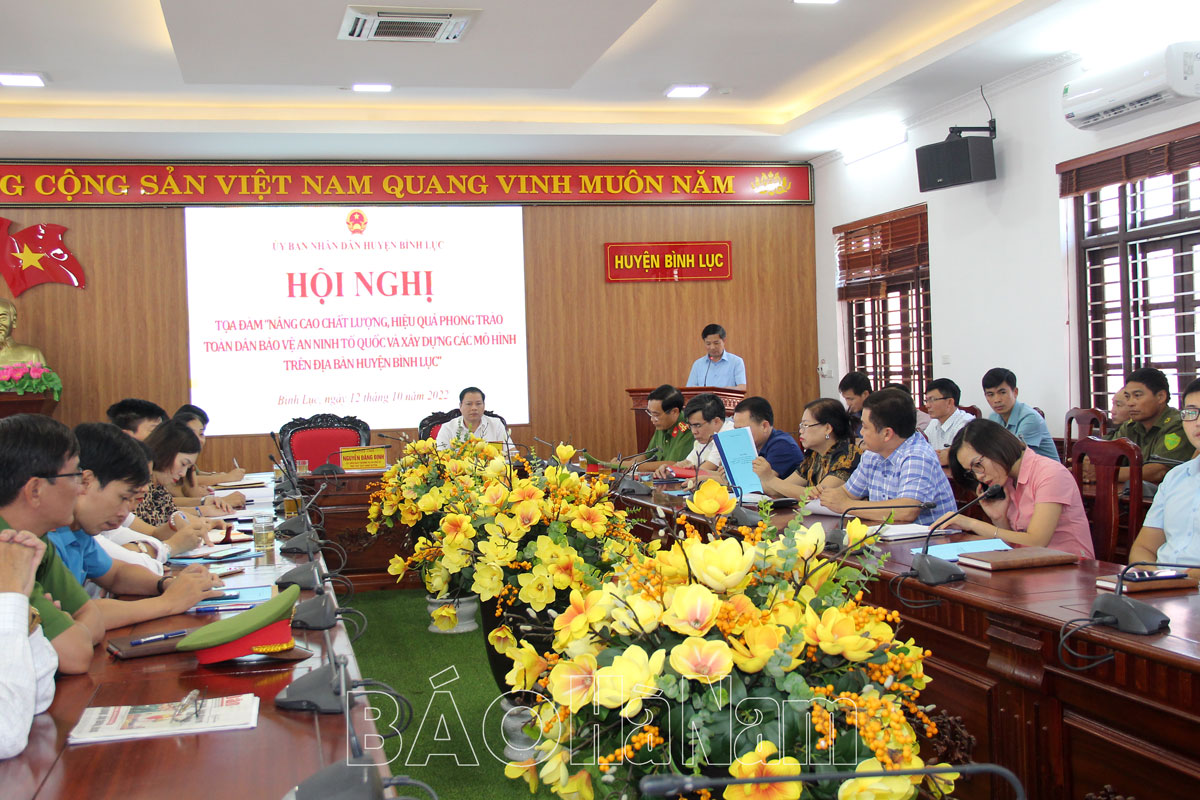 Bình Lục tọa đàm “Nâng cao chất lượng, hiệu quả phong trào Toàn dân bảo vệ ANTQ”