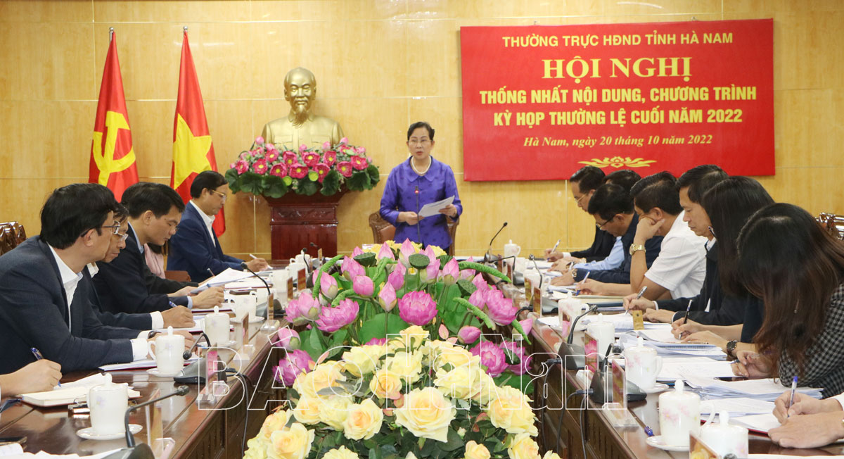 Thường trực HĐND tỉnh thống nhất nội dung, chương trình kỳ họp thường lệ cuối năm 2022