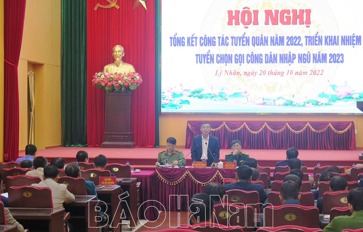 Lý Nhân triển khai nhiệm vụ tuyển quân năm 2023