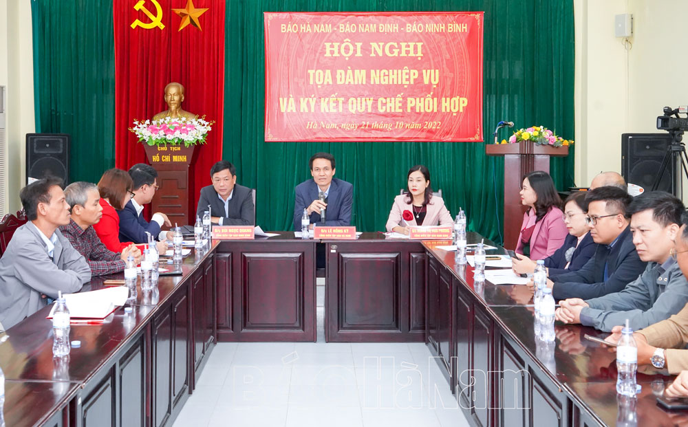 Báo Hà Nam – Báo  Nam Định – Báo Ninh Bình: Tọa đàm nghiệp vụ và ký kết quy chế phối hợp