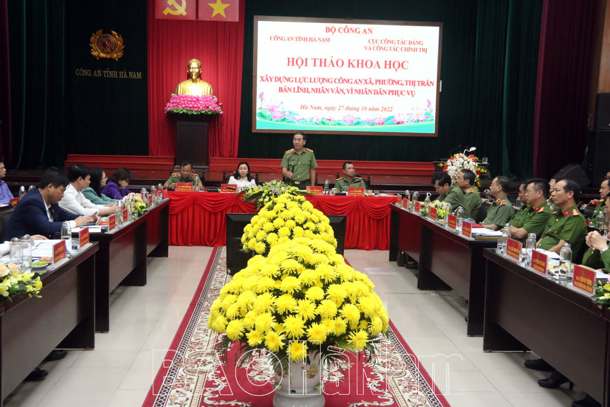 Hội thảo khoa học “Xây dựng lực lượng Công an xã, phường, thị trấn chính quy, bản lĩnh, nhân văn, vì Nhân dân phục vụ”