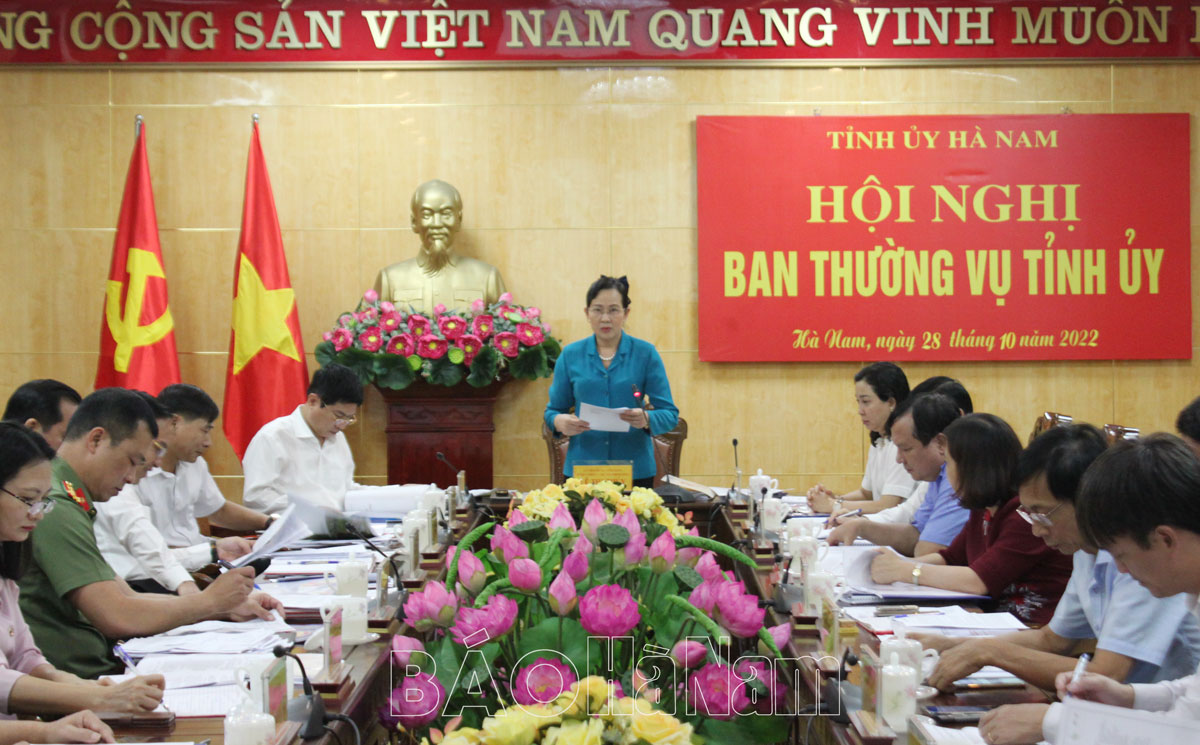 BTV Tỉnh ủy cho ý kiến một số nội dung về phát triển kinh tế - xã hội