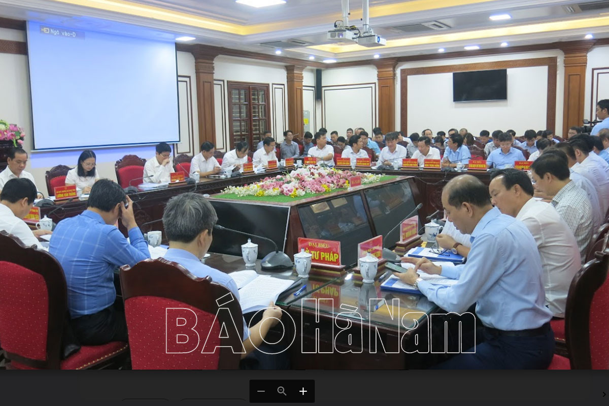 Hội nghị Ban chỉ đạo lập Quy hoạch tỉnh Hà Nam thời kỳ 2021-2030, tầm nhìn đến năm 2050