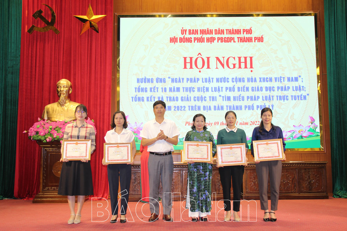 Thành phố Phủ Lý tổng kết 10 năm triển khai thực hiện Luật Phổ biến, giáo dục pháp luật