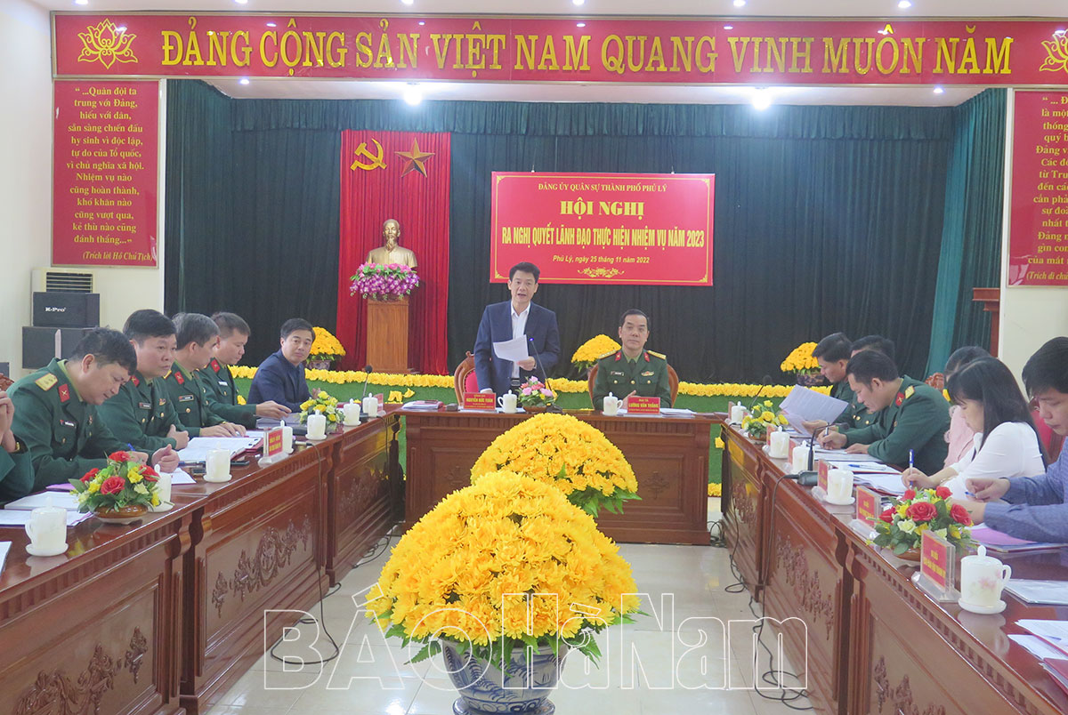 ĐUQS thành phố Phủ Lý, huyện Bình Lục ra nghị quyết lãnh đạo thực hiện nhiệm vụ năm 2023