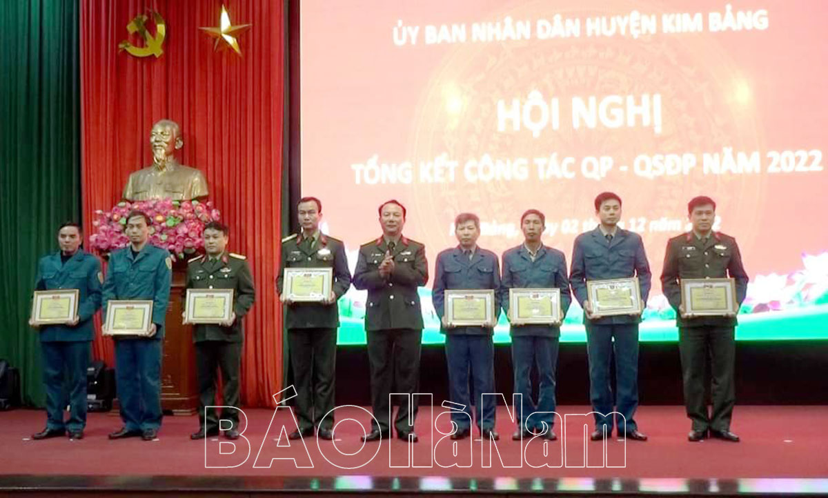 UBND huyện Kim Bảng tổng kết nhiệm vụ QP-QSĐP năm 2022