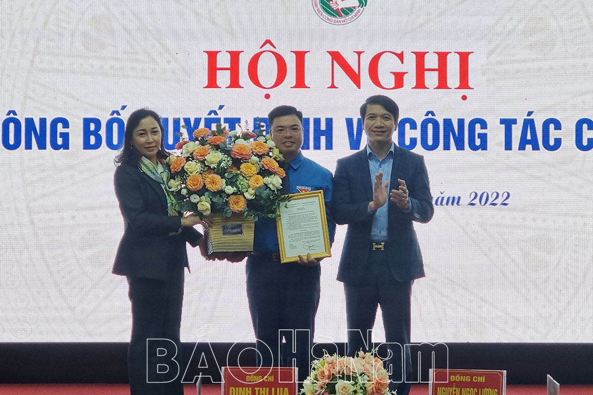Phó Bí thư Tỉnh đoàn Hà Nam được điều động về công tác tại Trung ương Đoàn