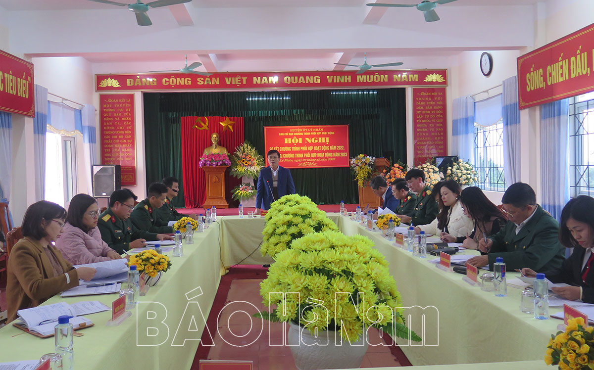 Ban Chỉ đạo chương trình phối hợp hoạt động huyện Lý Nhân sơ kết chương trình hoạt động năm 2022