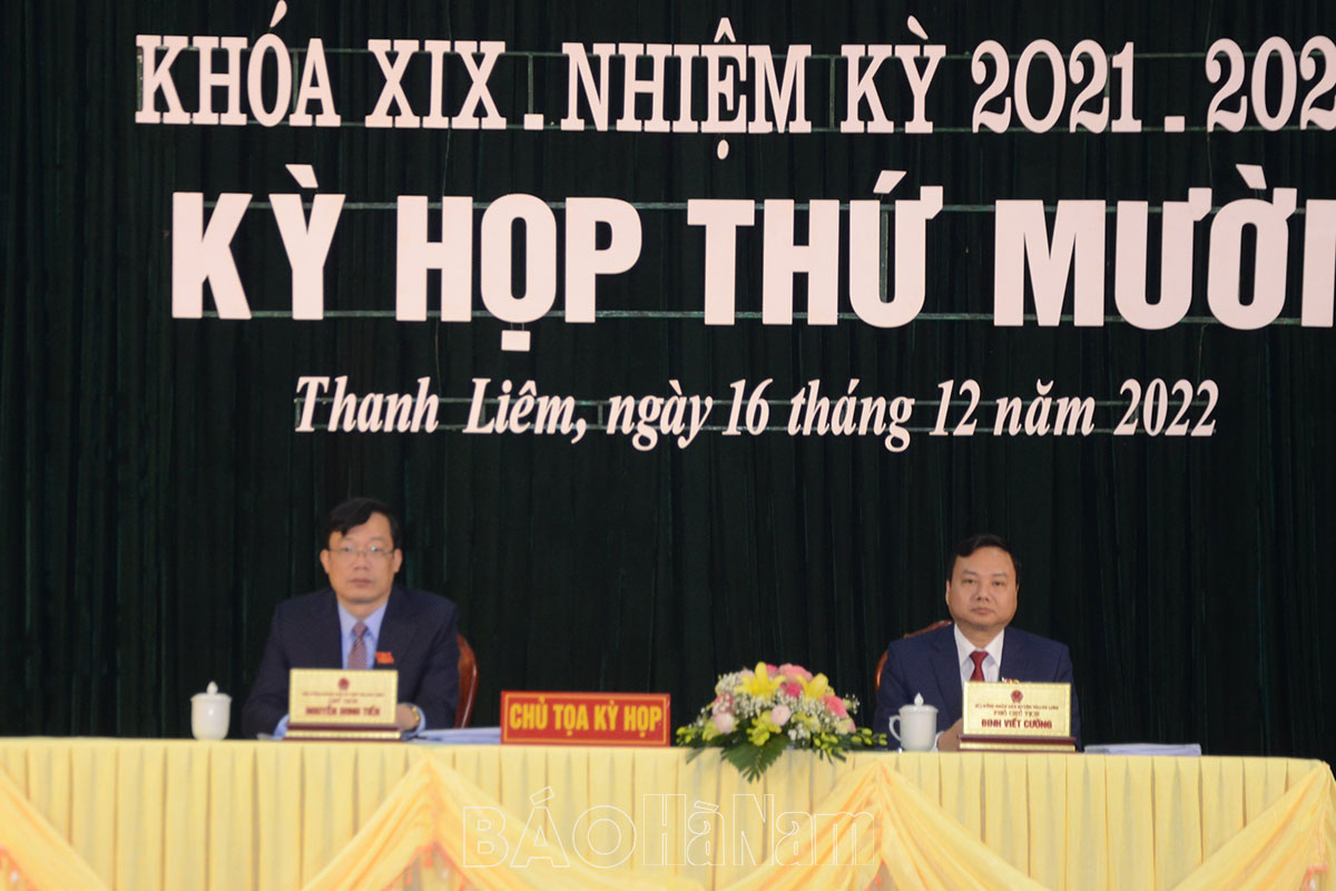 Kỳ họp thứ 10, HĐND huyện Thanh Liêm khóa XIX