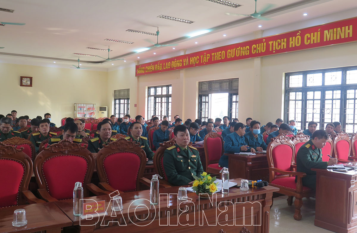 Ban CHQS thành phố Phủ Lý tổng kết công tác huấn luyện năm 2022