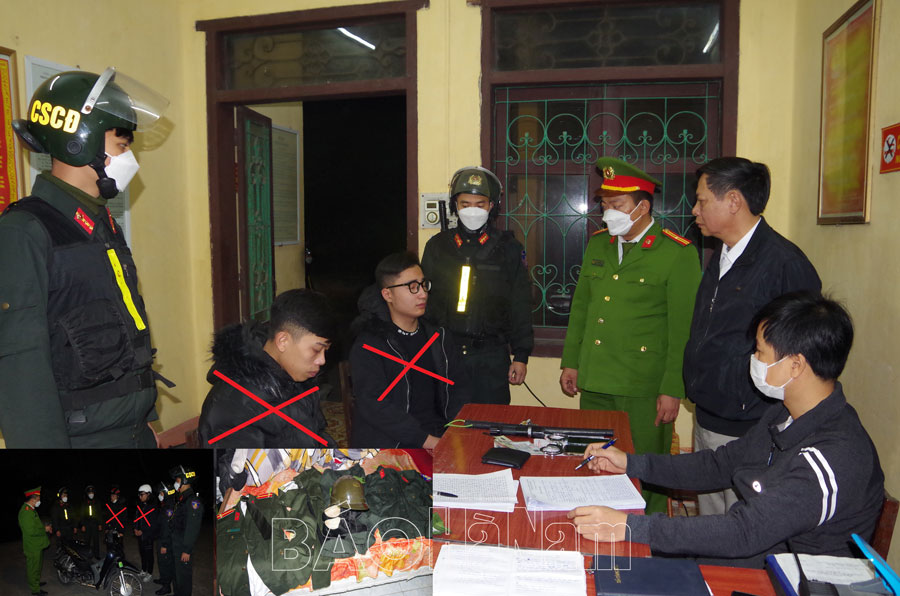 Cảnh sát cơ động Hà Nam bắt 2 đối tượng giả danh công an cưỡng đoạt tài sản người đi đường