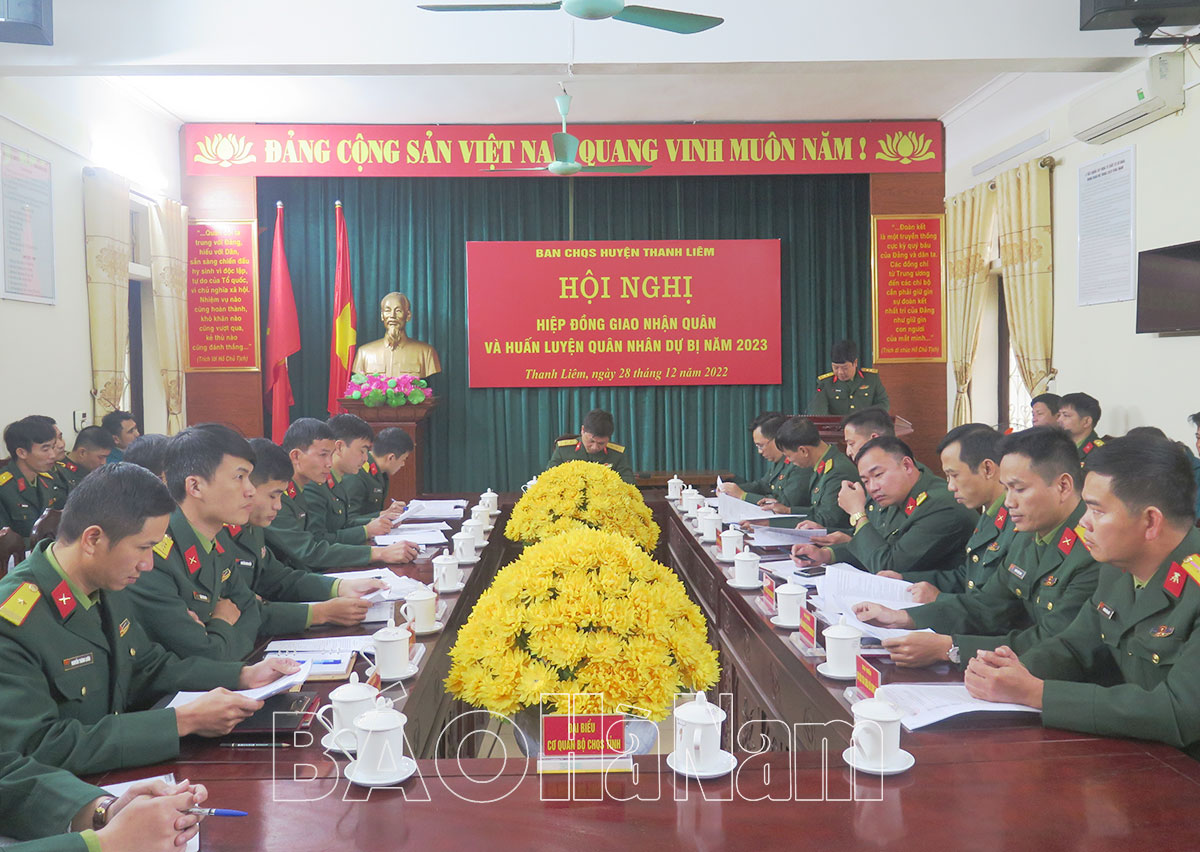 Thanh Liêm hiệp đồng giao nhận quân và huấn luyện QNDB năm 2023