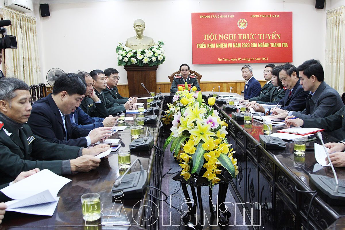 Thanh tra Chính phủ tổ chức hội nghị trực tuyến triển khai nhiệm vụ năm 2023