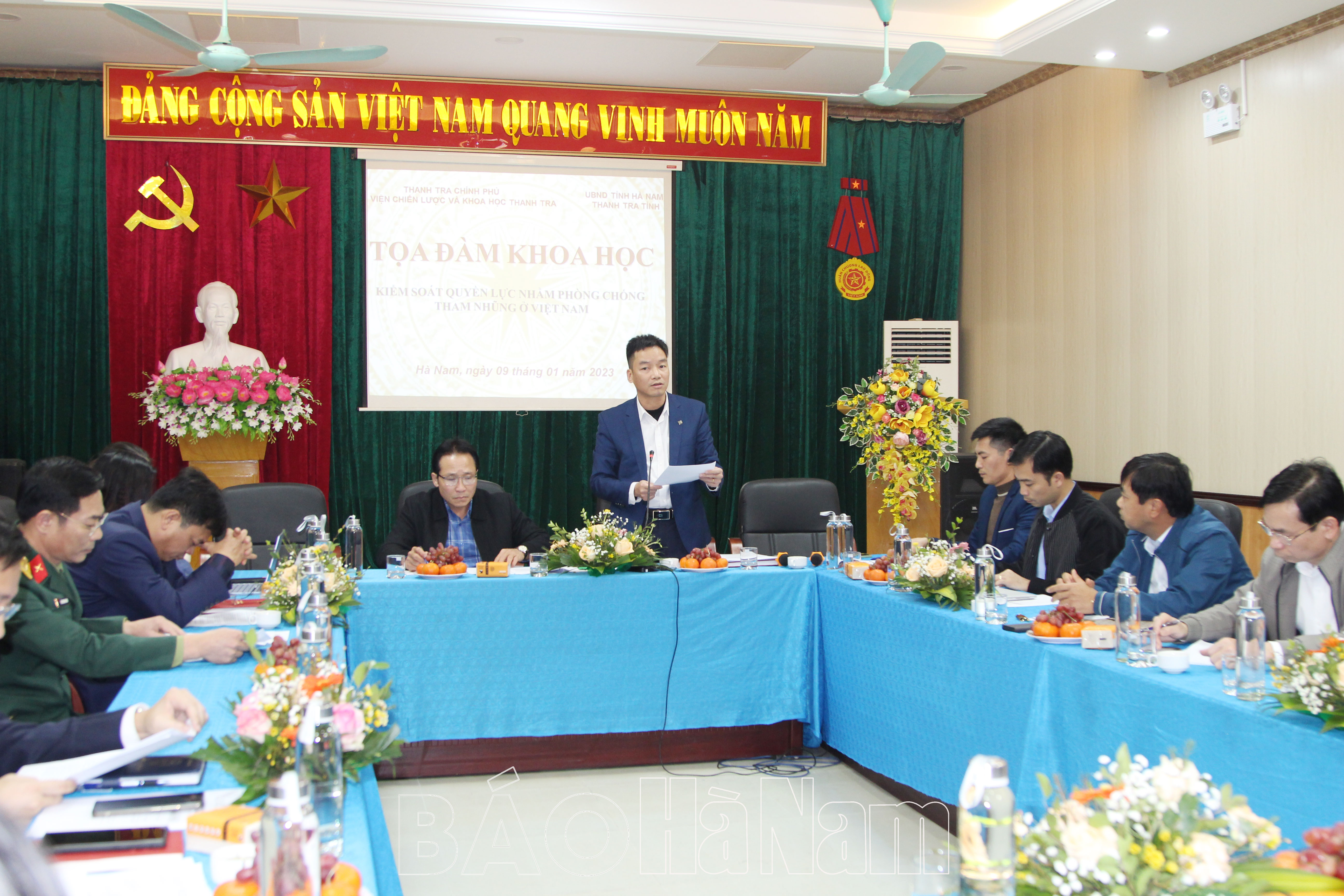 Viện Chiến lược và Khoa học thanh tra và Thanh tra tỉnh Hà Nam phối hợp tổ chức Tọa đàm về kiểm soát quyền lực nhằm phòng, chống tham nhũng