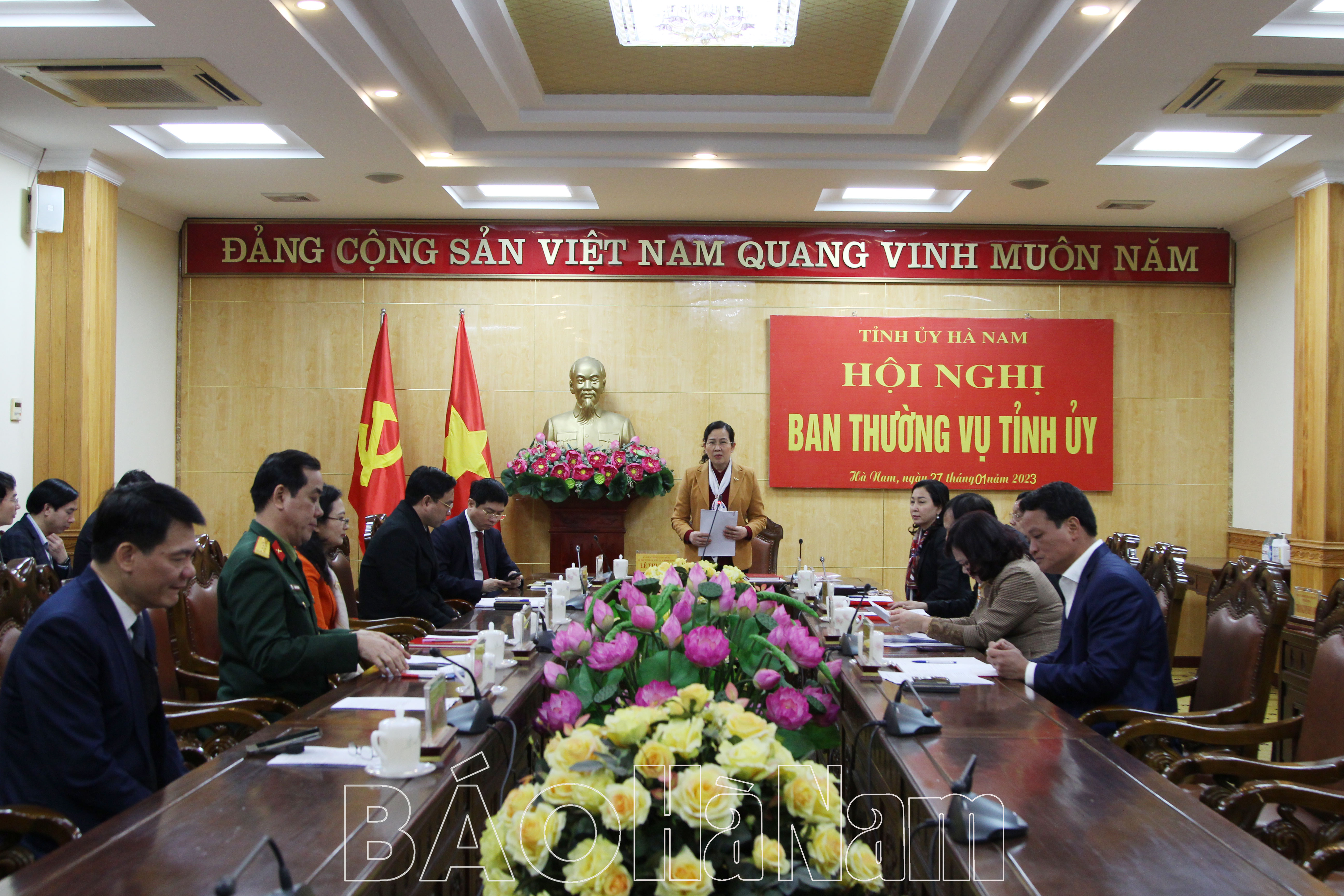 Ban Thường vụ Tỉnh ủy nghe báo cáo tình hình Tết Nguyên đán Quý Mão 2023