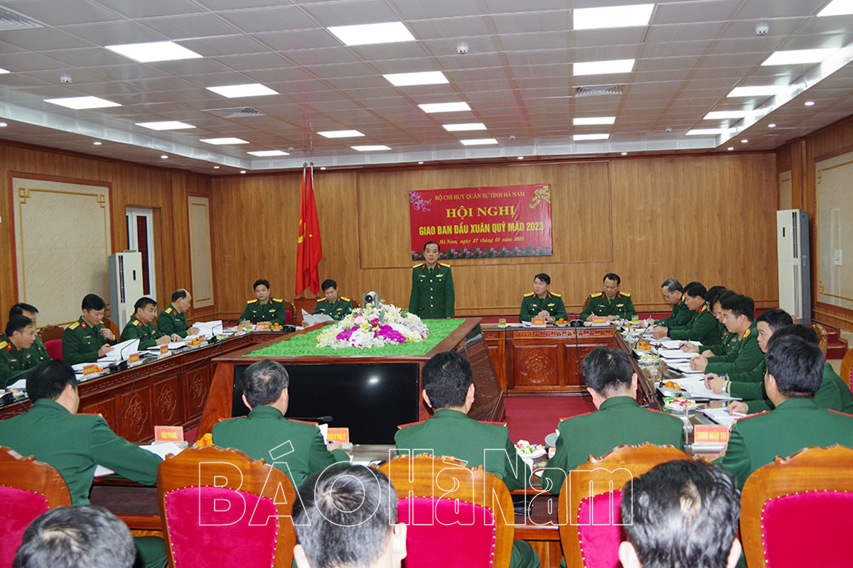 Bộ CHQS tỉnh giao ban đầu Xuân Quý Mão