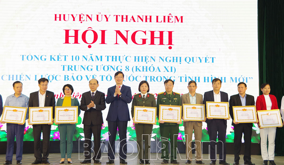 Huyện ủy Thanh Liêm tổng kết 10 năm thực hiện Nghị quyết Trung ương 8 (khóa XI) về Chiến lược bảo vệ Tổ quốc trong tình hình mới