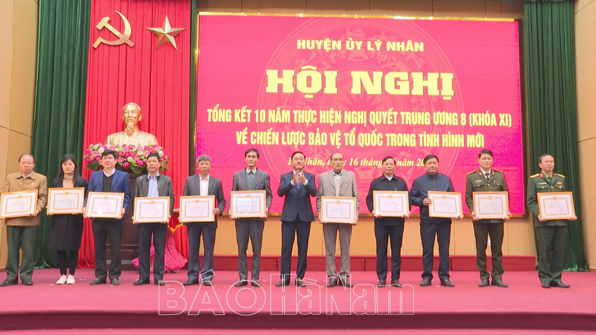 Lý Nhân tổng kết 10 năm thực hiện Nghị quyết Trung ương 8 khóa XI về “ Chiến lược bảo vệ Tổ quốc trong tình hình mới”