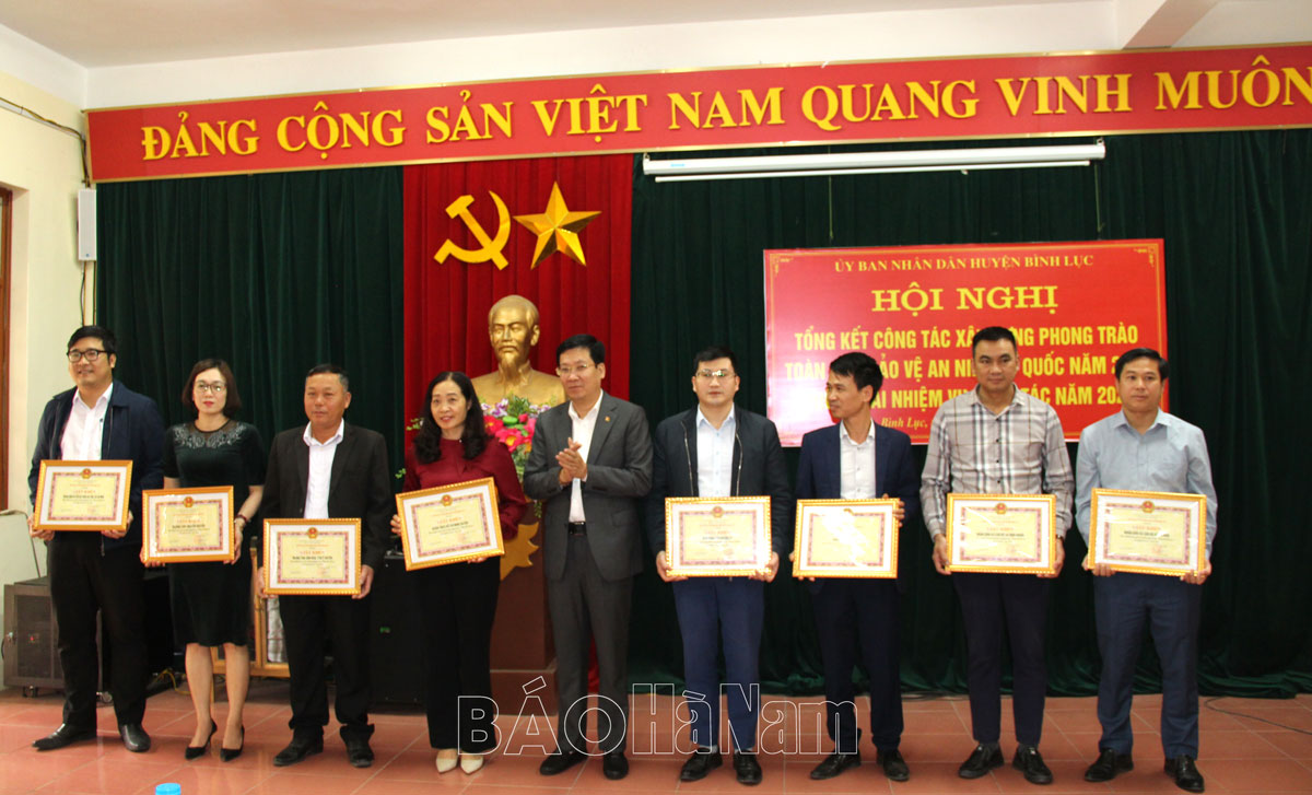 Bình Lục tổng kết công tác xây dựng phong trào Toàn dân bảo vệ an ninh Tổ quốc