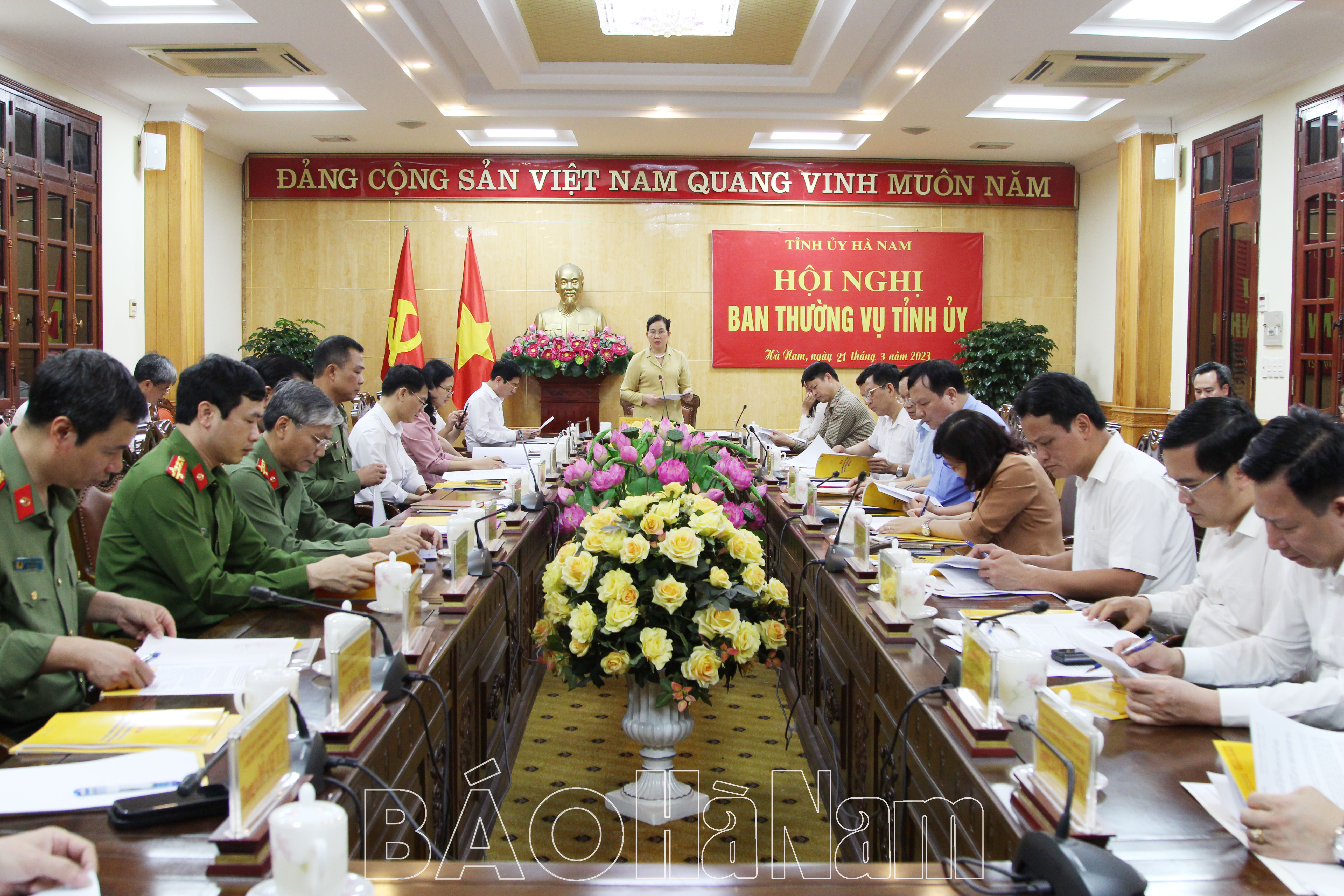 BTV Tỉnh ủy làm việc với BTV Đảng ủy Công an tỉnh về kết quả kiểm điểm giữa nhiệm kỳ