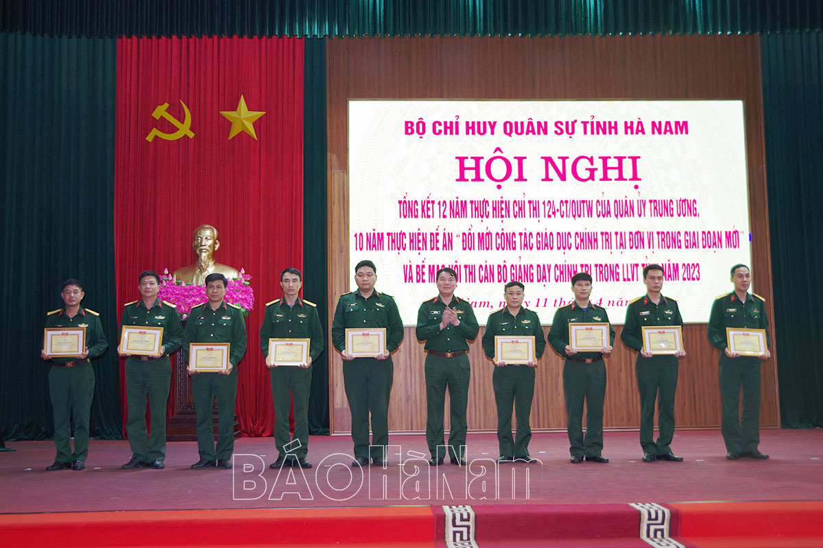 Bộ CHQS tỉnh tổng kết 12 năm thực hiện Chỉ thị 124 và 10 năm thực hiện Đề án “Đổi mới công tác giáo dục chính trị tại đơn vị trong giai đoạn mới”