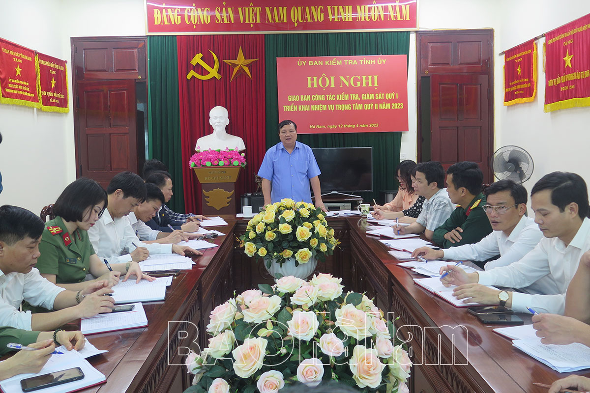 Ủy ban Kiểm tra Tỉnh uỷ triển khai nhiệm vụ công tác quý II