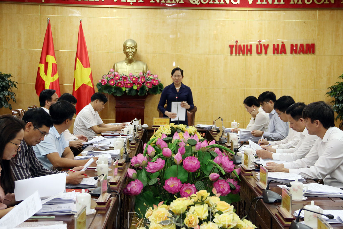 Thường trực Tỉnh ủy cho ý kiến về các nội dung trình tại Kỳ họp chuyên đề HĐND tỉnh