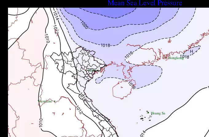 Không khí lạnh đang tràn xuống miền Bắc