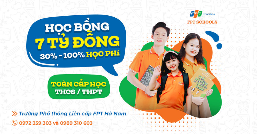Trường Phổ thông liên cấp FPT Hà Nam mở quỹ học bổng 7 tỷ đồng