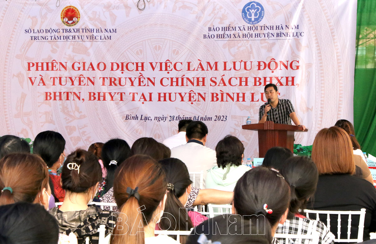 Bình Lục phối hợp tổ chức Sàn giao dịch việc làm lưu động