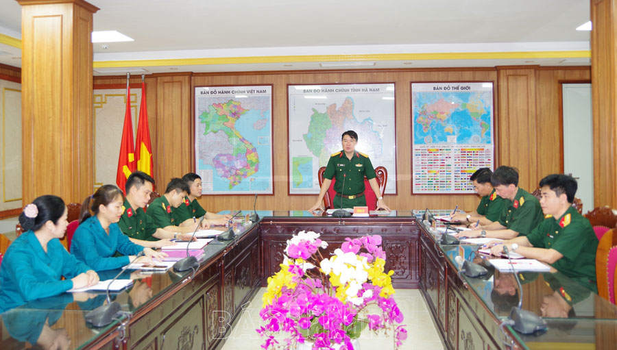 Bộ CHQS tỉnh gặp mặt động viên Đội tuyển tham gia Hội thi cán bộ giảng dạy chính trị tại Quân khu 3