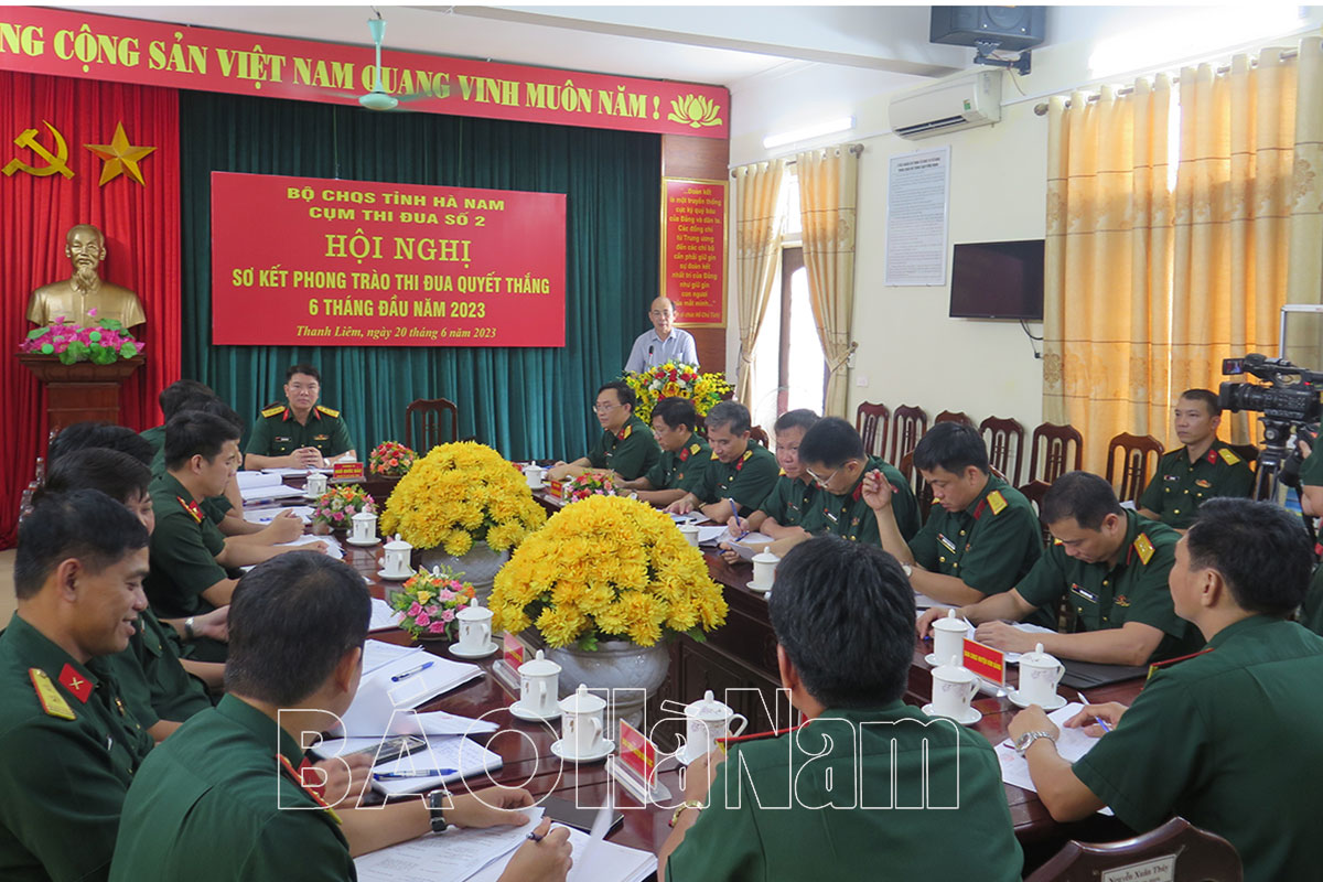 Cụm thi đua số 2 Bộ CHQS tỉnh sơ kết phong trào thi đua 6 tháng đầu năm