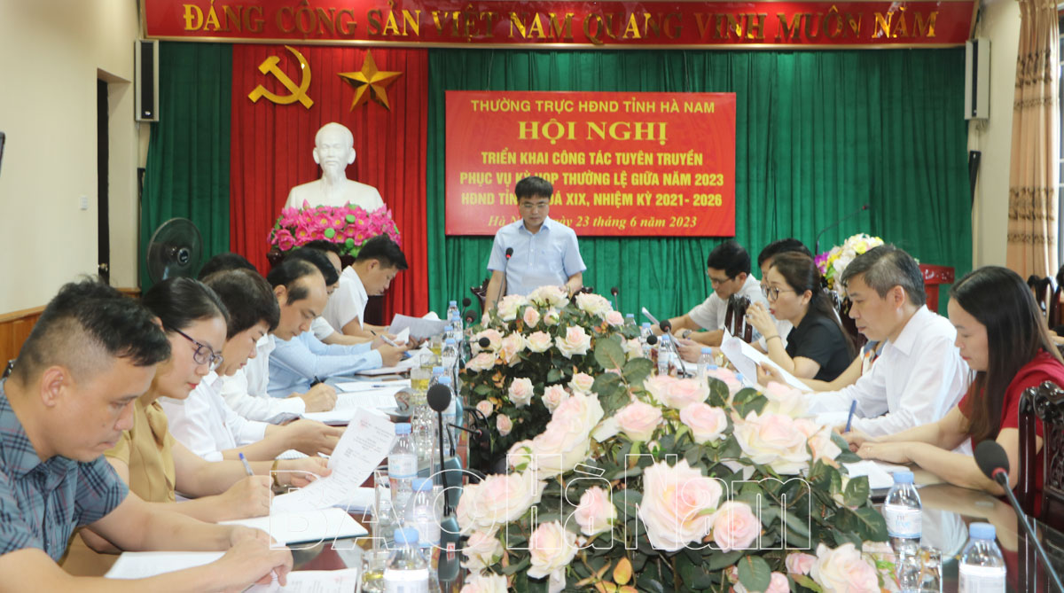 Triển khai công tác tuyên truyền phục vụ kỳ họp thường lệ giữa năm 2023 HĐND tỉnh khóa XIX