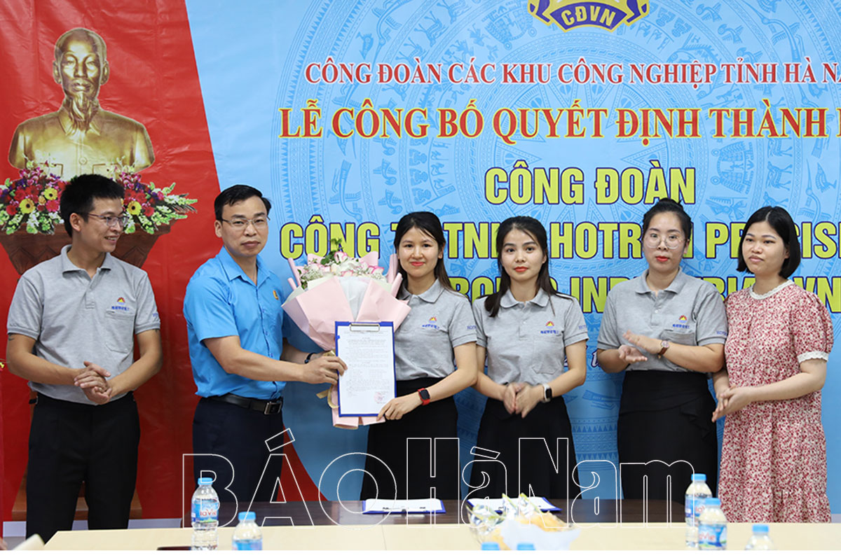 Thành lập CĐCS Công ty TNHH Hotron Precision Electronic Industrial Việt Nam