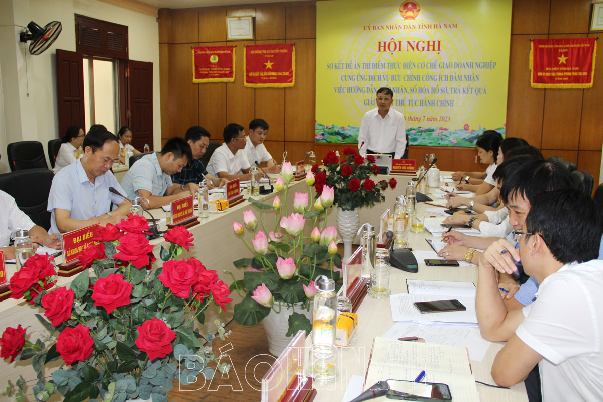 Sơ kết thí điểm thực hiện cơ chế giao bưu điện hướng dẫn, tiếp nhận, số hoá hồ sơ, trả kết quả giải quyết TTHC