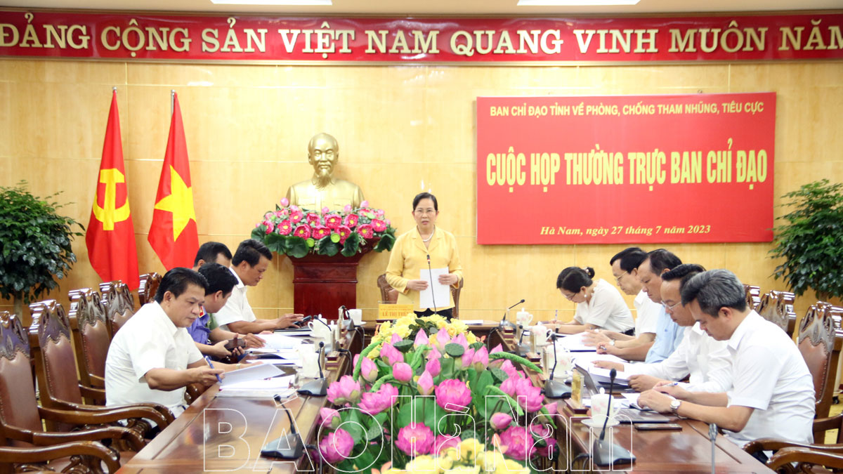 Thường trực Ban Chỉ đạo tỉnh về phòng chống tham nhũng, tiêu cực triển khai nhiệm vụ trọng tâm trong thời gian tới