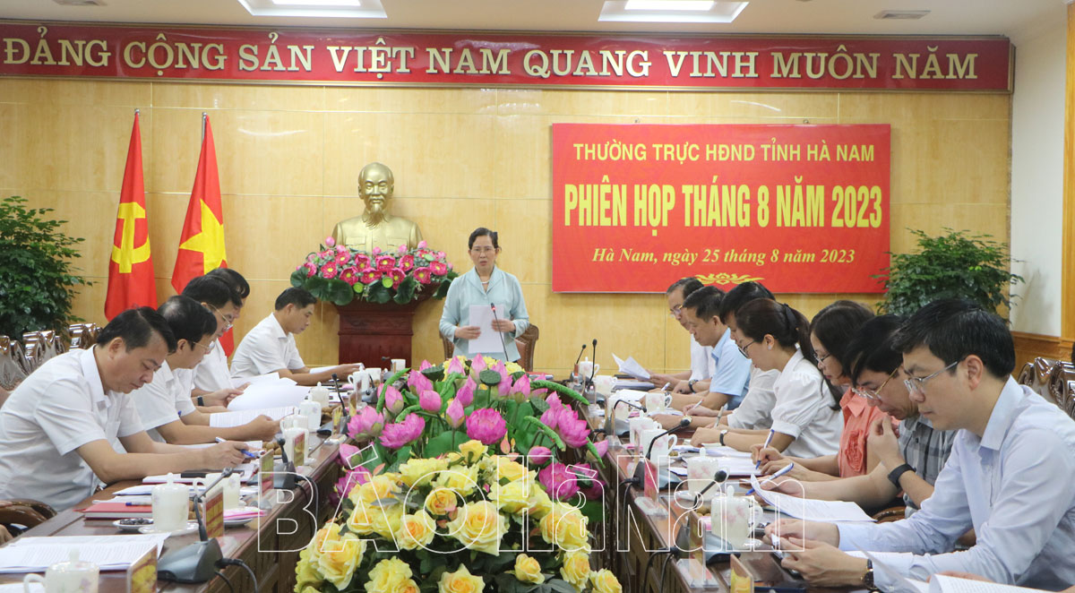 Thường trực HĐND tỉnh tổ chức phiên họp thường kỳ tháng 8/2023