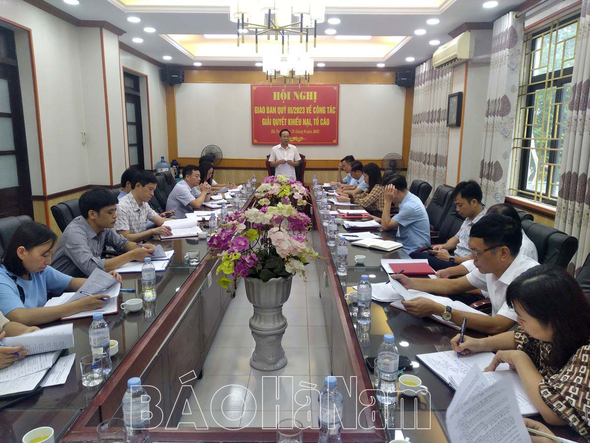 Thanh tra tỉnh giao ban Quý III về công tác giải quyết khiếu nại, tố cáo, kiến nghị phản ánh của công dân