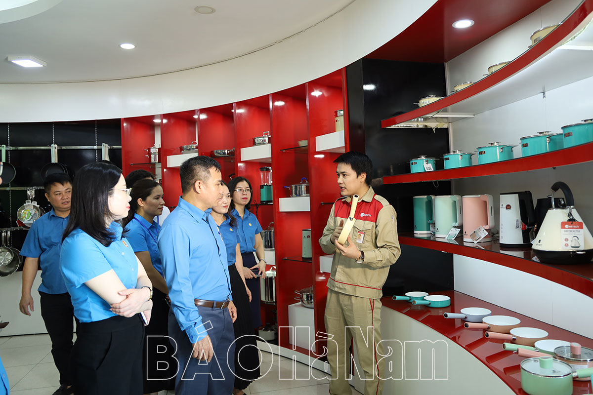 Lãnh đạo LĐLĐ tỉnh thăm, làm việc và dự Chương trình "Nâng cao chất lượng bữa ăn ca" tại Công ty cổ phần Elmich