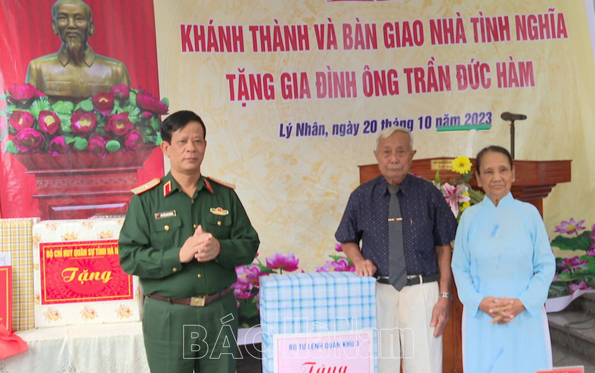 Bộ Tư lệnh Quân khu 3 hỗ trợ xây nhà tình nghĩa cho đối tượng chính sách huyện Lý Nhân