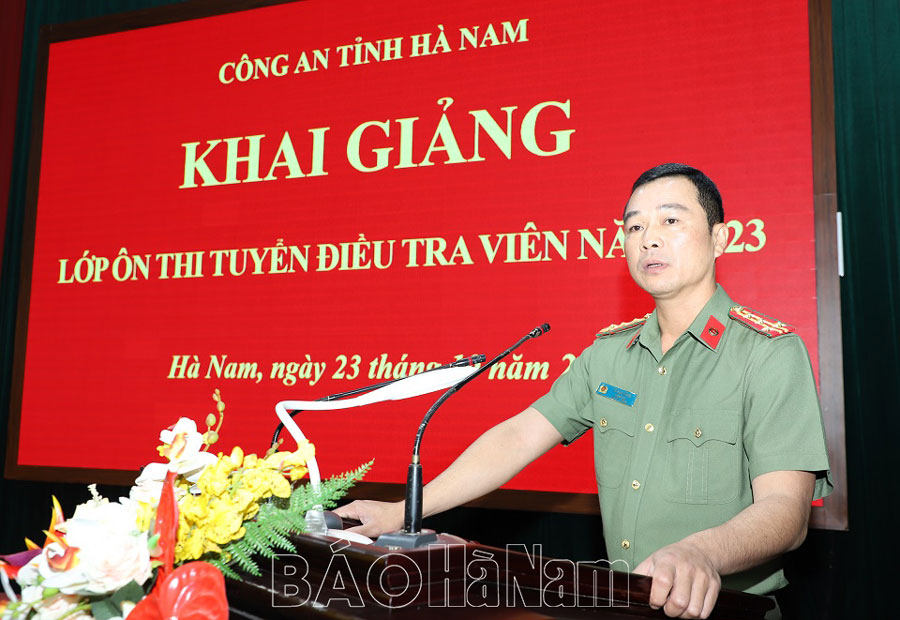 Công an tỉnh khai giảng lớp dự tuyển Điều tra viên năm 2023