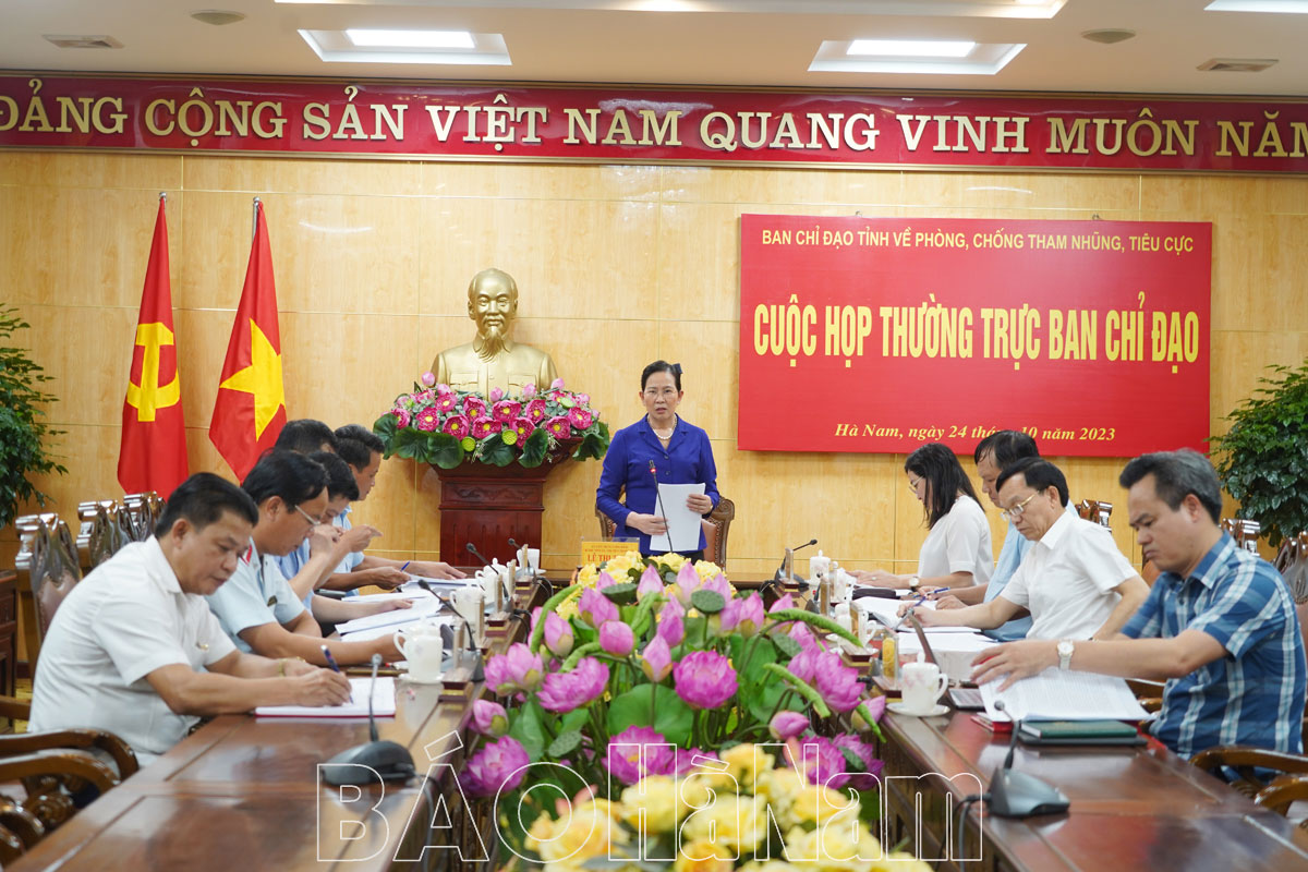 Thường trực Ban Chỉ đạo tỉnh về phòng chống tham nhũng, tiêu cực triển khai nhiệm vụ trọng tâm thời gian tới