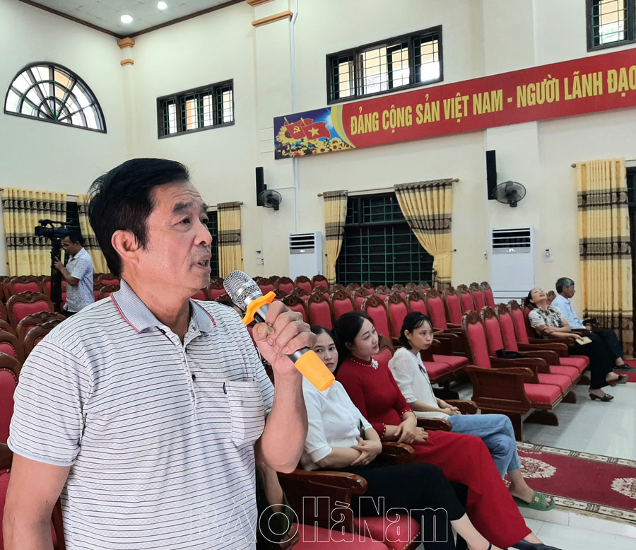 Đại biểu HĐND tỉnh tiếp tục chương trình tiếp xúc cử tri tại các huyện Bình Lục, Kim Bảng và thành phố Phủ Lý